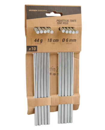 10 STEEL TENT PEGS - VARIOUS TERRAINS