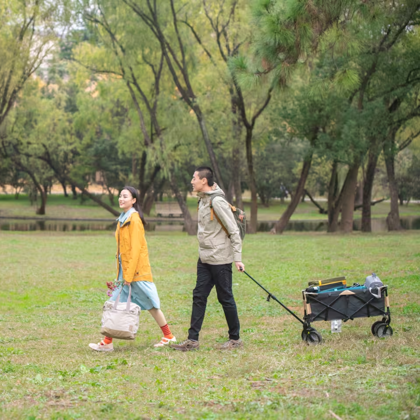 FOLDING TRANSPORT CART FOR CAMPING EQUIPMENT - TROLLEY